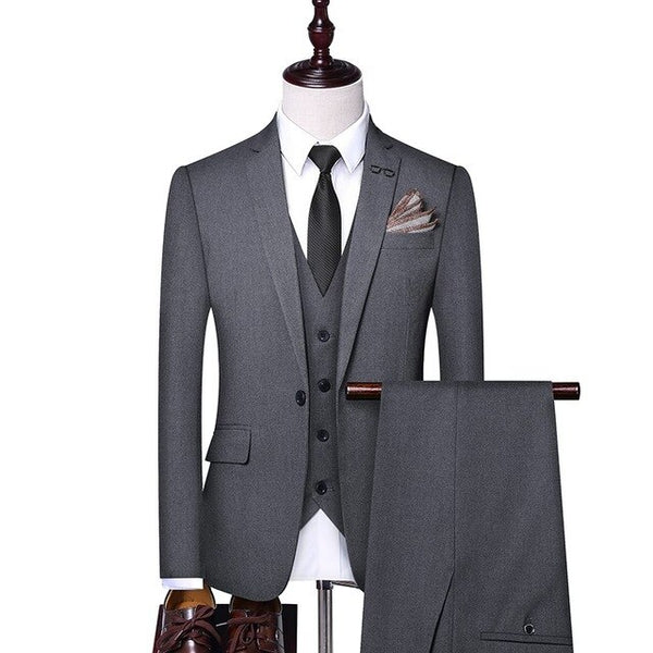 Men In Suits,3 Piece Suits Black Suit, Gentleman Suit, Men's Suit, Grey Suit, Tuxedo, Bridegroom's Wedding Suit,