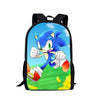 WHEREISART 3pcs/set Sonic the Hedgehog Print School Bags for Teenager Girls Kids Cartoon School Backpack Student Bookbags