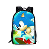 WHEREISART 3pcs/set Sonic the Hedgehog Print School Bags for Teenager Girls Kids Cartoon School Backpack Student Bookbags