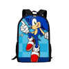 WHEREISART 3pcs/set Sonic the Hedgehog Print School Bags for Teenager Girls Kids Cartoon School Backpack Student Bookbags