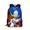 WHEREISART 3pcs/set Sonic the Hedgehog Print School Bags for Teenager Girls Kids Cartoon School Backpack Student Bookbags