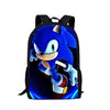 WHEREISART 3pcs/set Sonic the Hedgehog Print School Bags for Teenager Girls Kids Cartoon School Backpack Student Bookbags