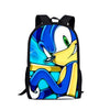 WHEREISART 3pcs/set Sonic the Hedgehog Print School Bags for Teenager Girls Kids Cartoon School Backpack Student Bookbags