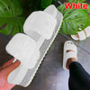 INS Bling Women's Plush Slippers Fur Slides Rhinestones Flat Women Platform Sandals Fashion Casual Shoes Comfortable Plus Size