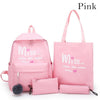 5 Piece Set High School backpack Bags for Teenage Girls 2020 Canvas Travel Backpack Women Bookbags Teen Student Schoolbag