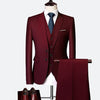 Free tie Suit Male 3 Piece Set Business Men's Suits Large Size Boutique Suit Slim 2020 High-end Formal Fit Party Wedding Regular