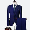 Suit Male 3 Piece Set Business Men's Suits Blazers Large Size Boutique Suit Slim 2020 High-end Formal Fit Party Regular