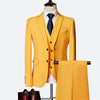 Suit Male 3 Piece Set Business Men's Suits Blazers Large Size Boutique Suit Slim 2020 High-end Formal Fit Party Regular