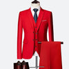 Suit Male 3 Piece Set Business Men's Suits Blazers Large Size Boutique Suit Slim 2020 High-end Formal Fit Party Regular