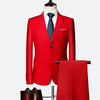 Suit Male 3 Piece Set Business Men's Suits Blazers Large Size Boutique Suit Slim 2020 High-end Formal Fit Party Regular