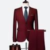 Suit Male 3 Piece Set Business Men's Suits Blazers Large Size Boutique Suit Slim 2020 High-end Formal Fit Party Regular