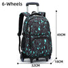 Children Trolley School Bags For Teenage Girl Boy School Backpack Kids Travel Trolley Backpack Wheeled Bag Waterproof Schoolbag