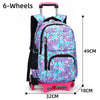 Children Trolley School Bags For Teenage Girl Boy School Backpack Kids Travel Trolley Backpack Wheeled Bag Waterproof Schoolbag