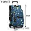 Children Trolley School Bags For Teenage Girl Boy School Backpack Kids Travel Trolley Backpack Wheeled Bag Waterproof Schoolbag