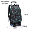 Children Trolley School Bags For Teenage Girl Boy School Backpack Kids Travel Trolley Backpack Wheeled Bag Waterproof Schoolbag