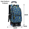 Children Trolley School Bags For Teenage Girl Boy School Backpack Kids Travel Trolley Backpack Wheeled Bag Waterproof Schoolbag