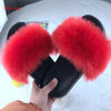 LITTHING 2020 Women Furry Slippers Ladies Shoes Cute Plush Fox Hair Fluffy Sandals Women's Fur Slippers Winter Warm Slippers Hot