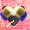 LITTHING 2020 Women Furry Slippers Ladies Shoes Cute Plush Fox Hair Fluffy Sandals Women's Fur Slippers Winter Warm Slippers Hot