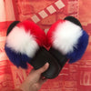 LITTHING 2020 Women Furry Slippers Ladies Shoes Cute Plush Fox Hair Fluffy Sandals Women's Fur Slippers Winter Warm Slippers Hot