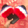 LITTHING 2020 Women Furry Slippers Ladies Shoes Cute Plush Fox Hair Fluffy Sandals Women's Fur Slippers Winter Warm Slippers Hot