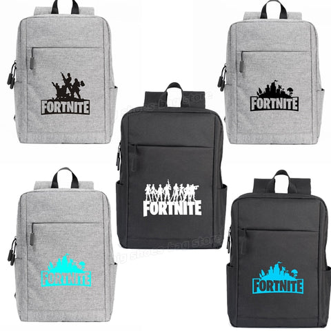 Men Women Fortnites Backpack Business Laptop Rucksack School Student High Capacity Canvas Knapsack  Child Luminous Schoolbag