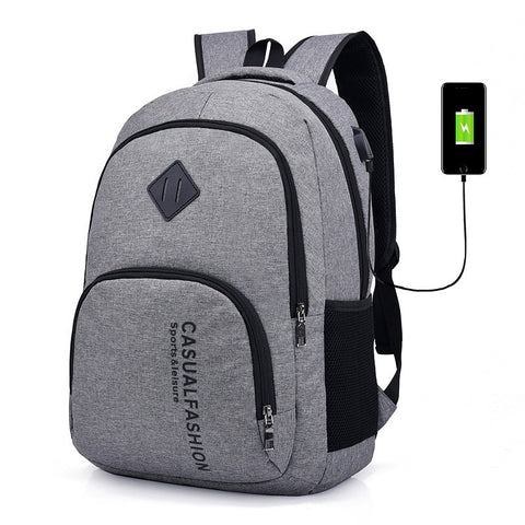 15.6 inch Anti theft Laptop Bag USB Charging Male Canvas BackPack Travel School Bag Men Backpack Teenager SchoolBag Mochila