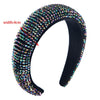 Full Crystal Luxury Hair Accessories Hairbands Sparkly Padded Rhinestones Headbands Headdress Black White Pink Women Headband