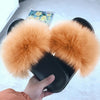 LITTHING 2020 Women Furry Slippers Ladies Shoes Cute Plush Fox Hair Fluffy Sandals Women's Fur Slippers Winter Warm Slippers Hot