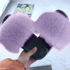 LITTHING 2020 Women Furry Slippers Ladies Shoes Cute Plush Fox Hair Fluffy Sandals Women's Fur Slippers Winter Warm Slippers Hot