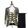 Men's Gothic Style Palace Aristocrat Suit  Palace Court Prince Halloween Masquerade Cosplay Party Suit Set Men Costume Homme XL