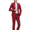 Men's Long Sleeve Button Lapel Suit Suit Business Casual Pocket Suit Two-Piece Set