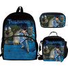 3pcs/set School Bags For Teen Girls&boys School Backpack Cartoon Trollhunters Pattern Bookbag Lovely Satchel