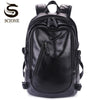 Waterproof Laptop Backpack Fashion Men PU Leather Backpacks for Teenager Male Bag Men's Backpack Female Daypacks mochila escolar