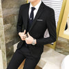 (10 colors) jacket + pants + vest / suit suit men's business professional tooling 3 sets, groom wedding dress host costumes