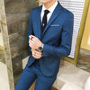 (10 colors) jacket + pants + vest / suit suit men's business professional tooling 3 sets, groom wedding dress host costumes