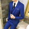 (10 colors) jacket + pants + vest / suit suit men's business professional tooling 3 sets, groom wedding dress host costumes