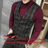 Luxury 3 piece suit men's suit latest jacket design blazer fashion plaid wedding dress tuxedo men's suit (blazer + vest + pants)